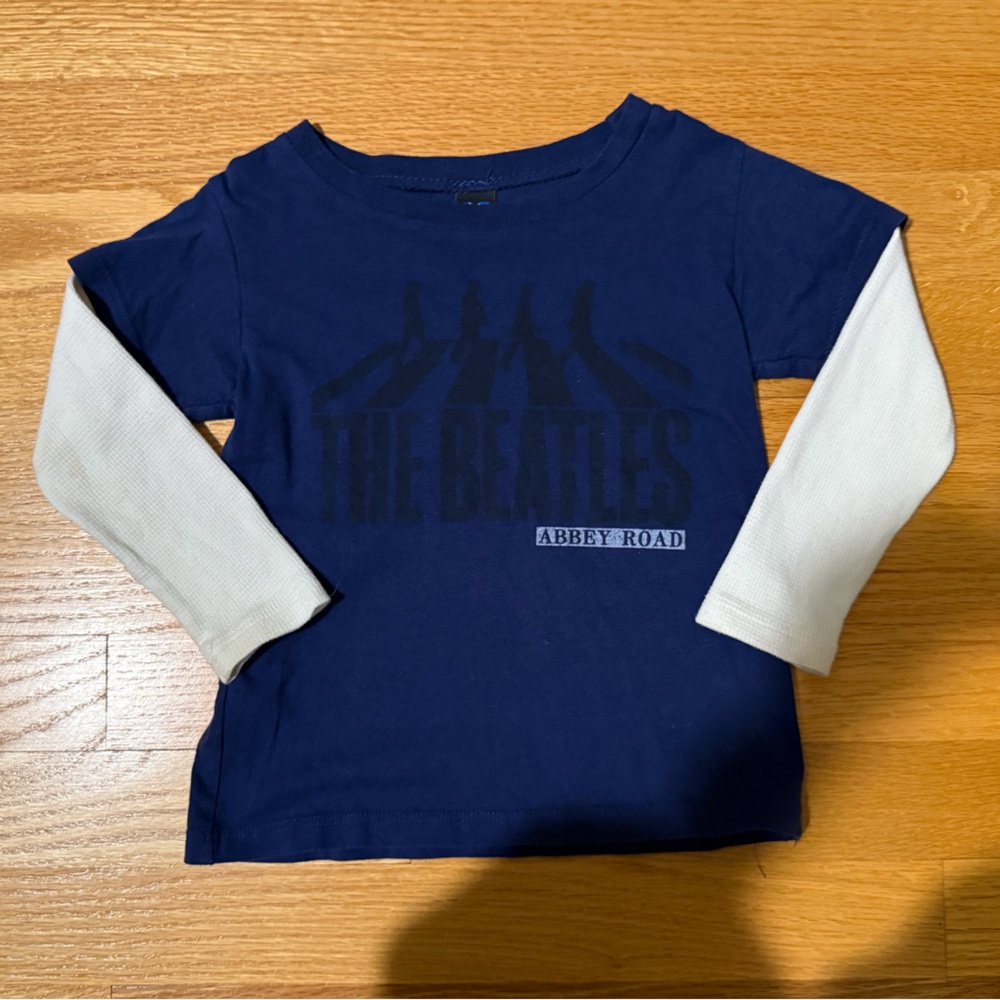 Junk Food Clothing Navy and White Beatles Abbey Road Long-Sleeve Tee 3T